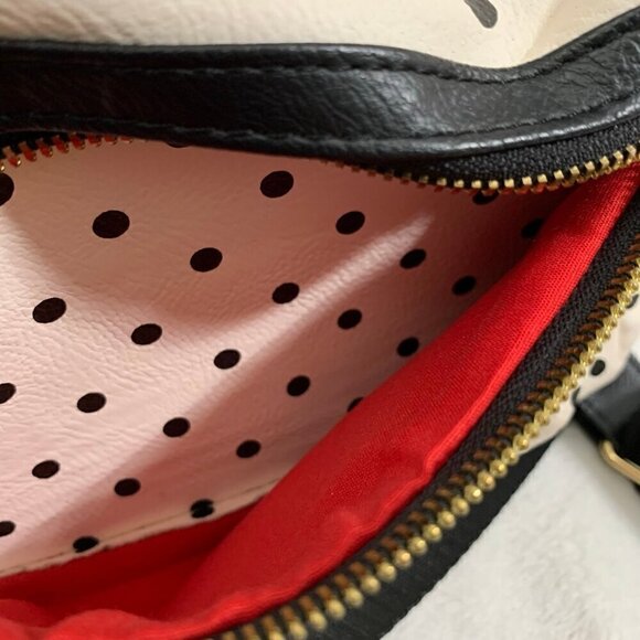 Disney Loungefly Mickey Minnie Pluto Polka Dot Mini Backpack White Black Red main image 5